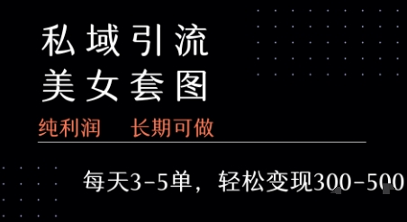 私域卖套图每天3-5单 每单利润99-2张+-彼飞网创