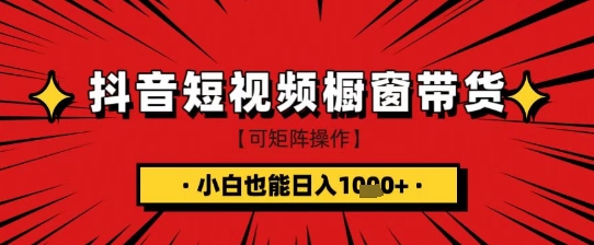 抖音短视频食品橱窗带货，小白轻松上手日入1k+【揭秘】-彼飞网创