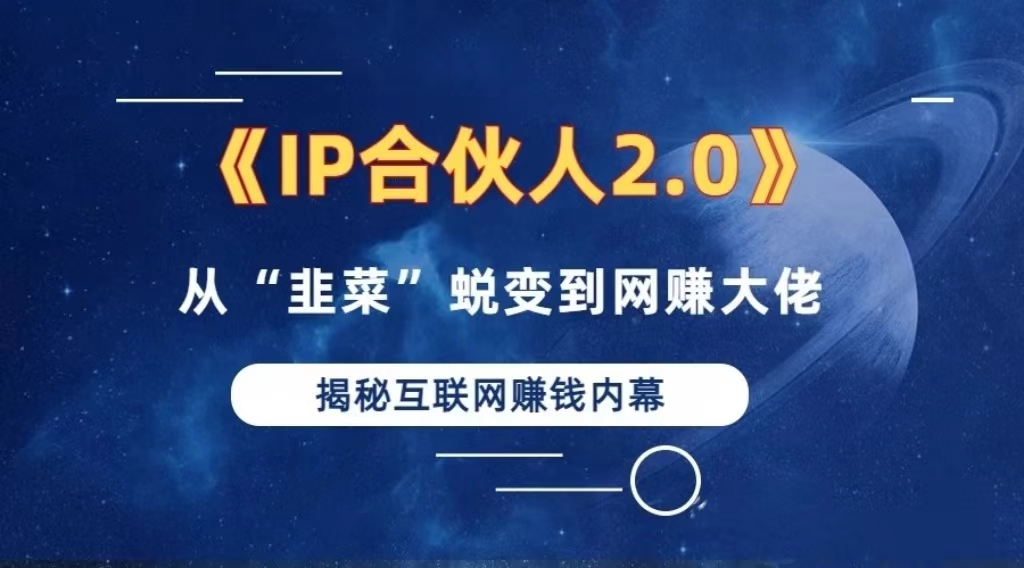 2024如何通过”知识付费“卖项目年入”百万“卖项目合伙人IP孵化训练营-彼飞网创