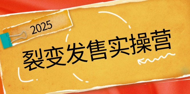 裂变发售实操营，全景解析裂变逻辑，打造动销新玩法，助力私域流量引爆-彼飞网创