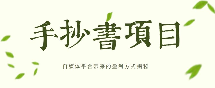 手抄书项目，一天赚上百的副业！自媒体平台带来的盈利方式揭秘【附软件】-彼飞网创