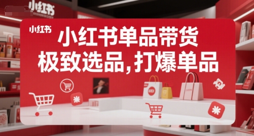 小红书单品带货，极致选品，打爆单品-彼飞网创