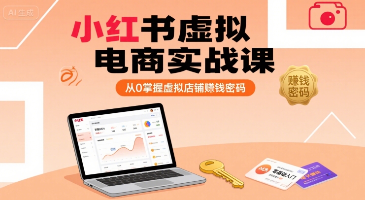 小红书虚拟电商实战课，从0掌握虚拟店铺賺钱密码-彼飞网创