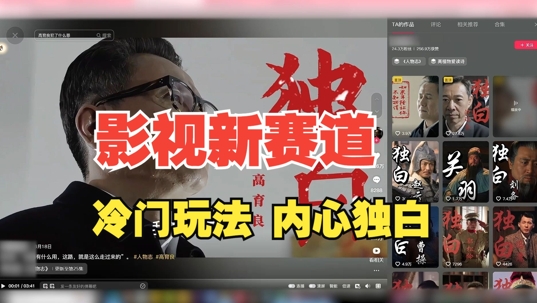最新影视解说玩法，人物独白，30天涨粉24万+，全流程拆解【揭秘】-彼飞网创