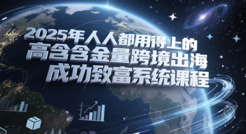 2025年人人都用得上的高含金量跨境出海成功致富系统课程-彼飞网创