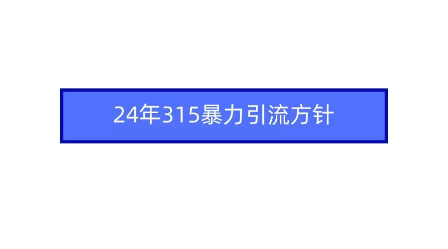 2024年自媒体爆款视频制作，快速涨粉暴力引流方针！-彼飞网创