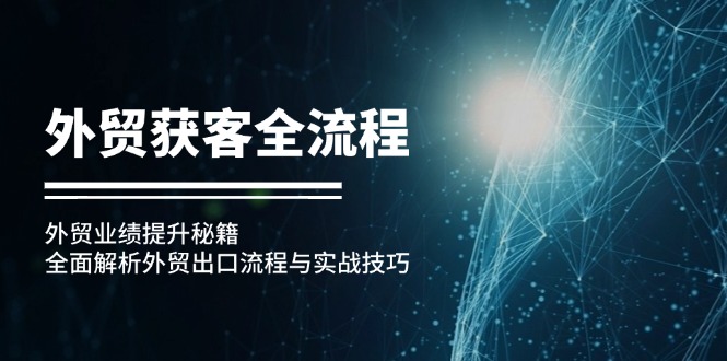 外贸获客全流程：外贸业绩提升秘籍：全面解析外贸出口流程与实战技巧-彼飞网创