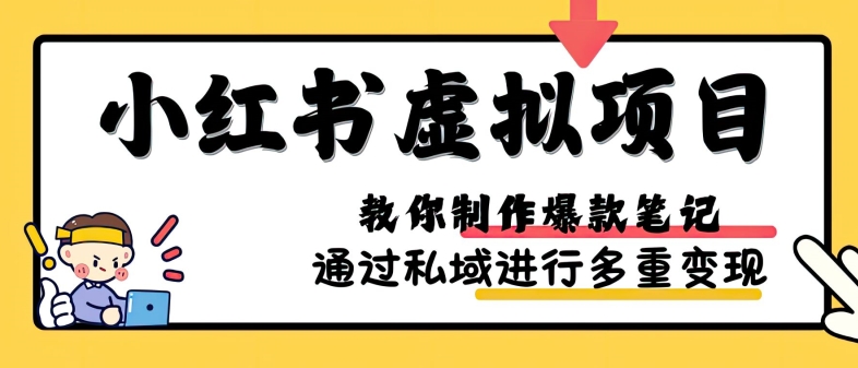 小红书虚拟项目实战，爆款笔记制作，矩阵放大玩法分享-彼飞网创