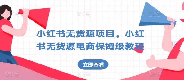 小红书无货源项目，小红书无货源电商保姆级教程【揭秘】-彼飞网创