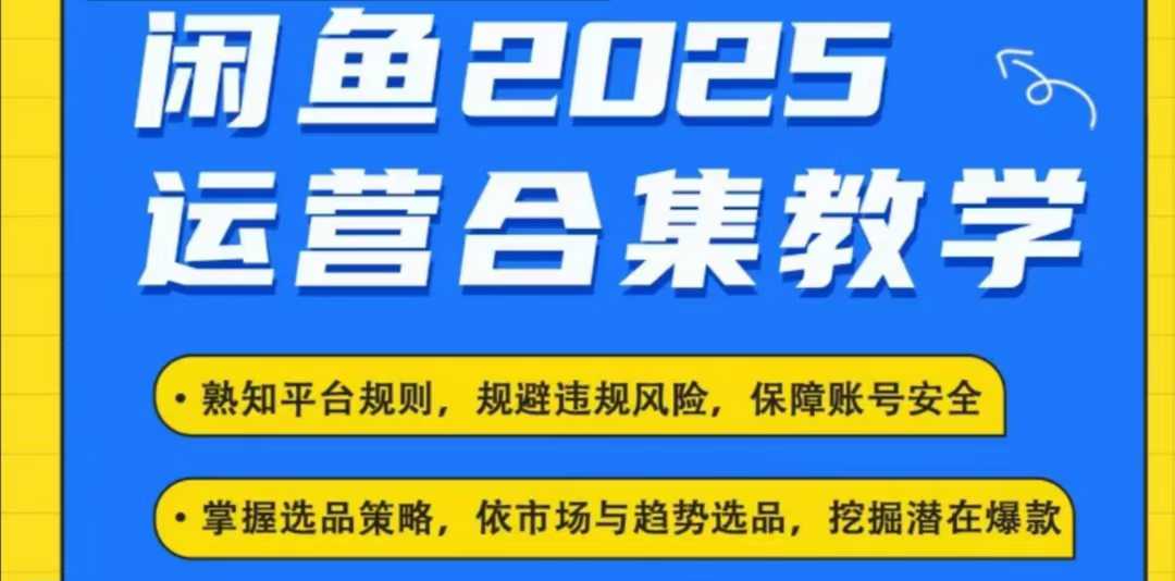 2025闲鱼电商运营全集，2025最新咸鱼玩法-彼飞网创