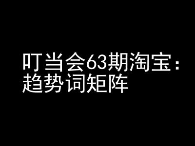 《淘宝天猫打爆班》原创高阶技术第63期，趋势词矩阵技术和玩法-彼飞网创