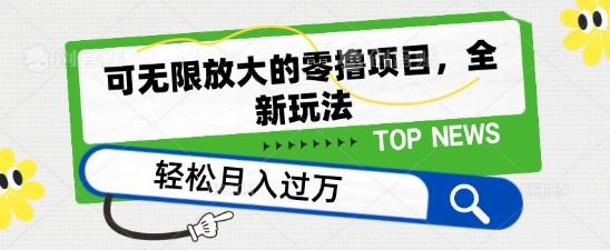 可无限放大的零撸项目，全新玩法，一天单机撸个50+没问题【揭秘】-彼飞网创