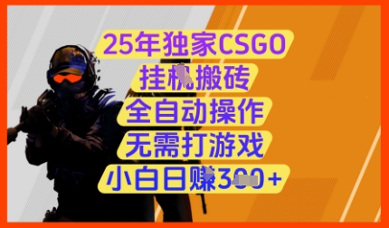 25年独家CSGO挂G搬砖，全自动操作，无需打游戏，小白日入3张+【揭秘】-彼飞网创