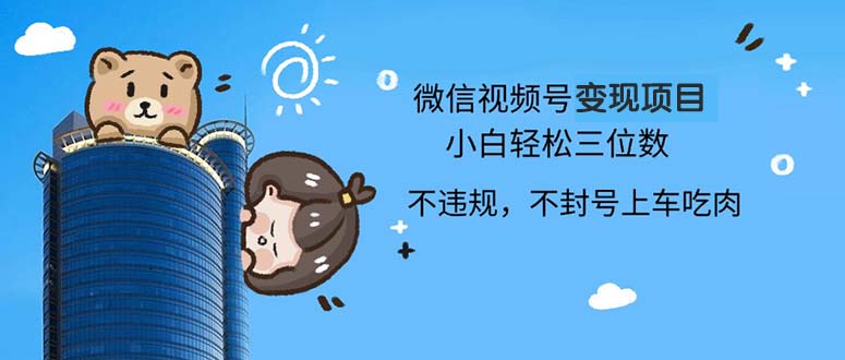 2024最新微信视频号变现项目，小白轻松月入四位数-彼飞网创