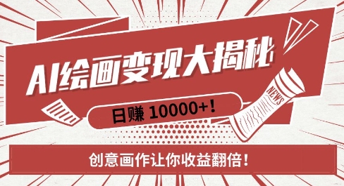AI梦境绘画致富秘籍，复制粘贴，新手也能快速掌握，创意画作让你收益翻倍-彼飞网创