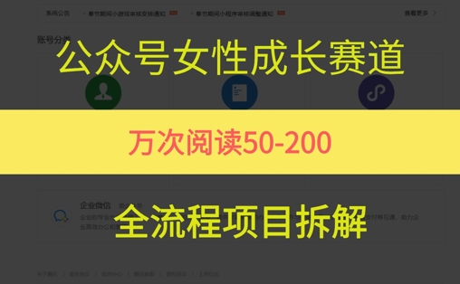 公众号女性赛道，最近爆火系列，条条作品阅读量10w+-彼飞网创