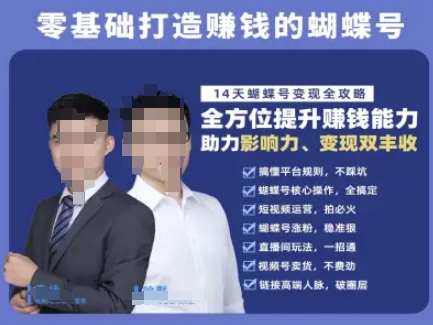 蝴蝶号专栏-视频号运营教程，零基础打造挣钱的蝴蝶号，14天蝴蝶号变现全攻略-彼飞网创