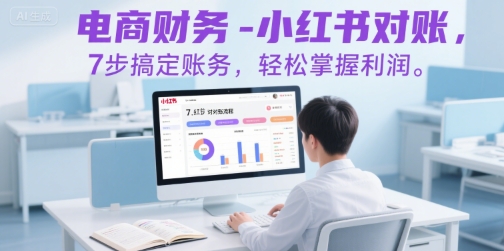 电商财务-小红书对账，7步搞定账务，轻松掌握利润-彼飞网创