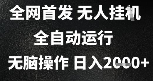 2025首发无人挂G项目，日入2k+，全自动运行，无脑操作，长期稳定 小白可玩【揭秘】-彼飞网创