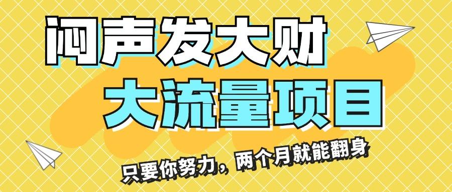 闷声发大财，大流量项目，月收益过3万，只要你努力，两个月就能翻身-彼飞网创