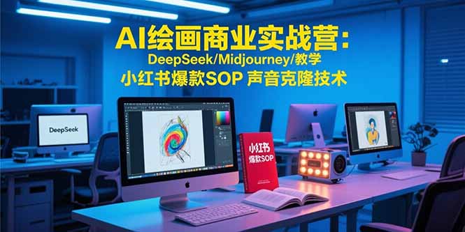 AI绘画商业实战营：DeepSeek/Midjourney/教学 小红书爆款SOP 声音克隆技术-彼飞网创