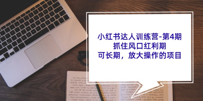 小红书达人训练营第4期：抓住风口红利期，可长期，放大操作的项目-彼飞网创