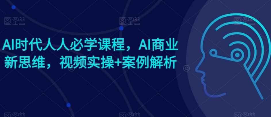 AI时代人人必学课程，AI商业新思维，视频实操+案例解析【赠AI商业爆款案例】-彼飞网创