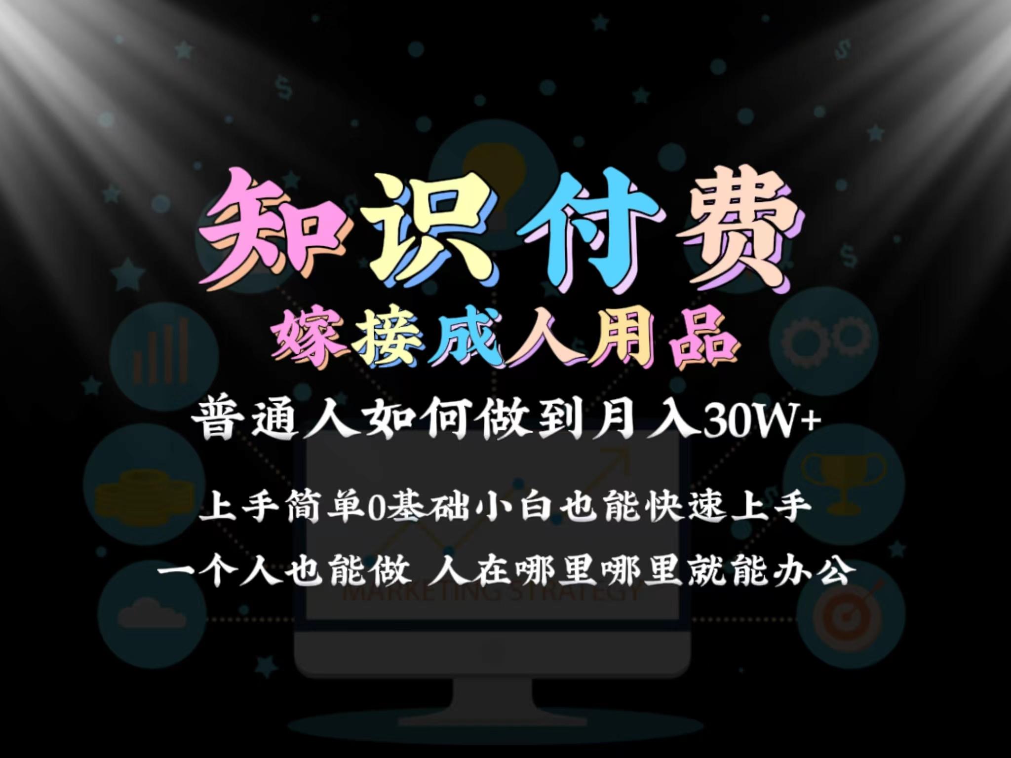 2024普通人做知识付费结合成人用品如何实现单月变现30w 保姆教学1.0-彼飞网创