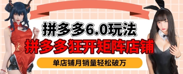 拼多多虚拟商品暴利6.0玩法，轻松实现月入过W-彼飞网创
