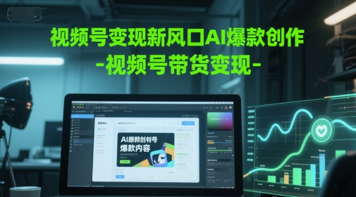 视频号变现新风口AI爆款创作-视频号带货变现-彼飞网创