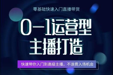 0-1运营型主播打造，​快速带你入门高级主播，不浪费入场机会-彼飞网创