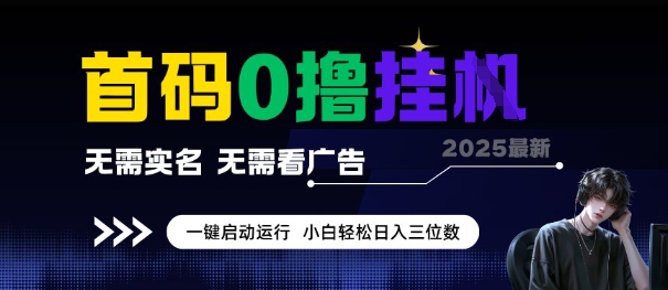 首码0撸全自动挂G项目，无需实名无需看广告，小白轻松日入3位数，多号短阵收益无上限【揭秘】-彼飞网创