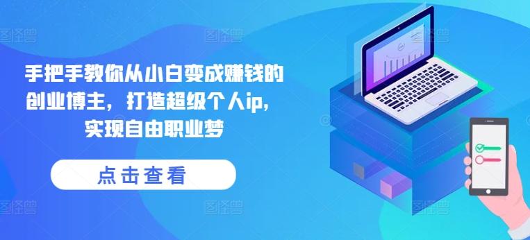 手把手教你从小白变成赚钱的创业博主，打造超级个人ip，实现自由职业梦-彼飞网创