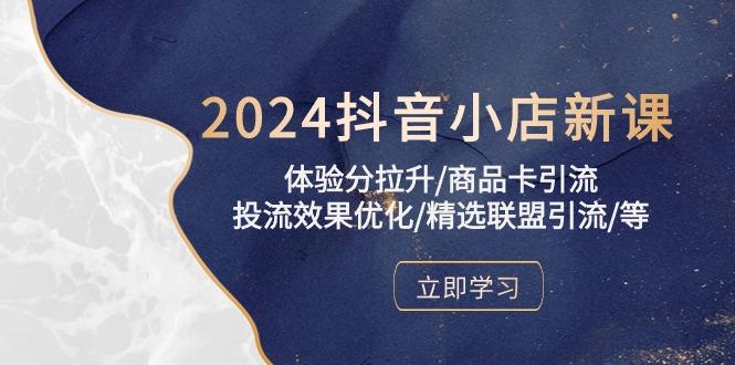 2024抖音小店新课，体验分拉升/商品卡引流/投流效果优化/精选联盟引流/等-彼飞网创