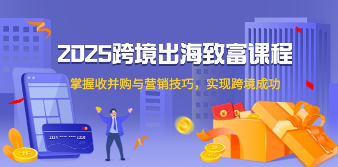 2025跨境出海致富课程，掌握收并购与营销技巧，实现跨境成功-彼飞网创