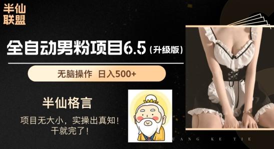 男粉项目6.5升级版，全自动男粉项目，日收入1K+【揭秘】-彼飞网创
