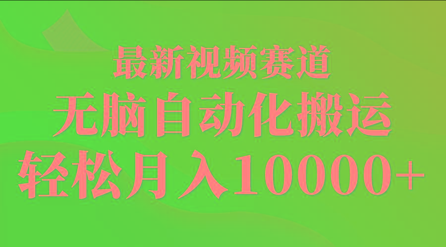 (9446期)最新视频赛道 无脑自动化搬运 轻松月入10000+-彼飞网创