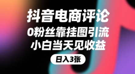 抖音电商评论，0粉丝靠挂图引流，被动挣抖音搜索佣金，小白当天见收益，还能躺挣下级评论增量收益-彼飞网创