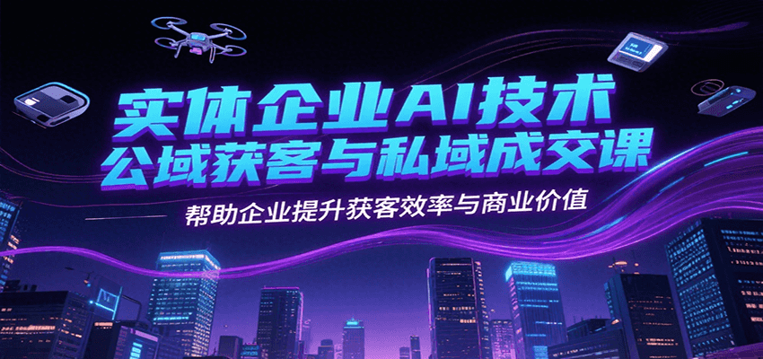 实体企业AI技术公域获客与私域成交课，帮助企业提升获客效率与商业价值-彼飞网创