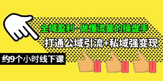 (10045期)全域盈利·做懂流量的操盘手，打通公域引流+私域强变现，约9个小时线下课-彼飞网创