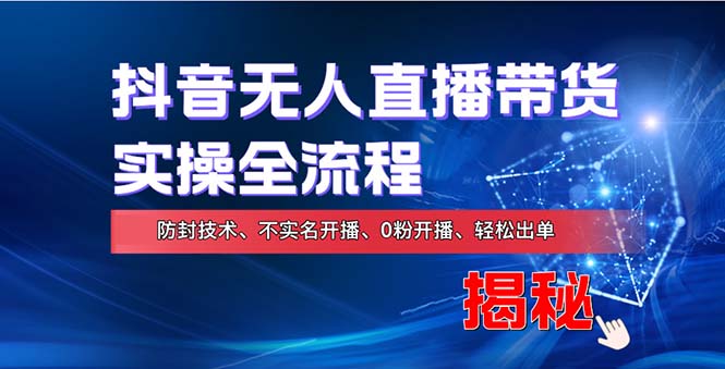 在线赚钱新途径：如何用抖音无人直播实现财务自由，全套实操流程，含…-彼飞网创