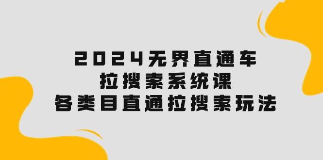 2024无界直通车·拉搜索系统课：各类目直通车 拉搜索玩法！-彼飞网创