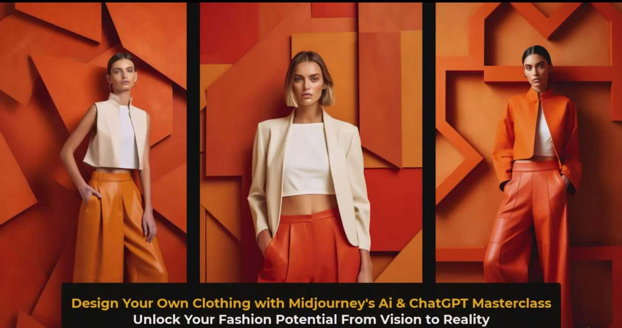 图片[3]-利用 Midjourneys Ai 人工智能设计自己的服装AI大师班-10节课-中英字幕-彼飞网创