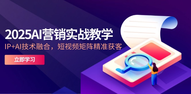 2025AI营销实战教学-5月，IP+AI技术融合，短视频矩阵精准获客-彼飞网创