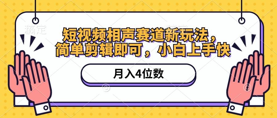 短视频相声赛道新玩法，简单剪辑即可，月入四位数(附软件+素材-彼飞网创