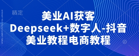 美业AI获客Deepseek+数字人-抖音美业教程电商教程-彼飞网创