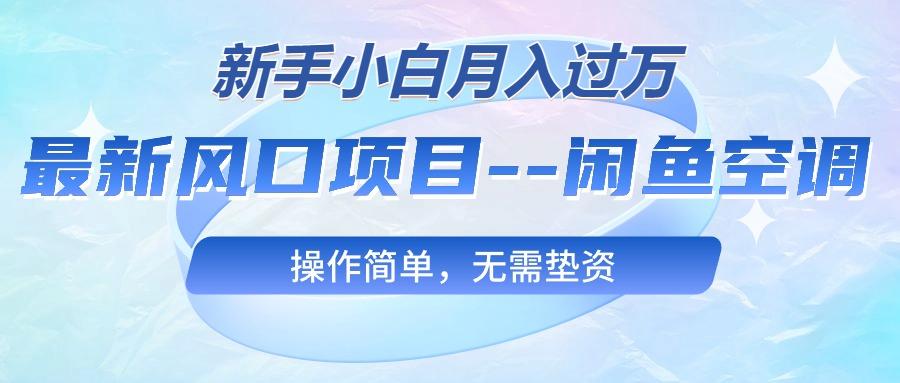 最新风口项目—闲鱼空调，新手小白月入过万，操作简单，无需垫资-彼飞网创