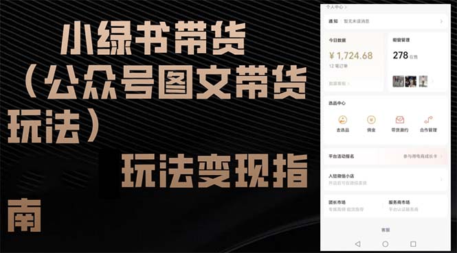 小绿书带货(公众号图文带货玩法-彼飞网创