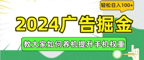 2024广告掘金，教大家如何养机提升手机权重，轻松日入100+【揭秘】-彼飞网创