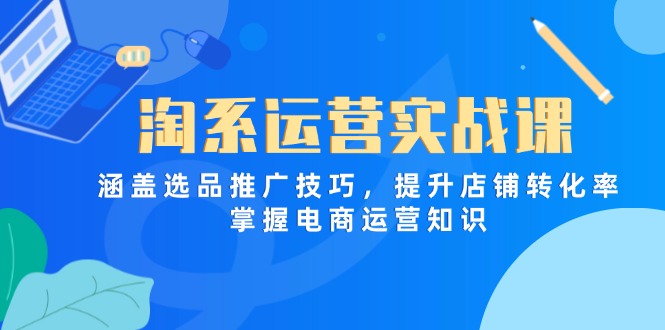 淘系运营实战课，涵盖选品推广技巧，提升店铺转化率，掌握电商运营知识-彼飞网创